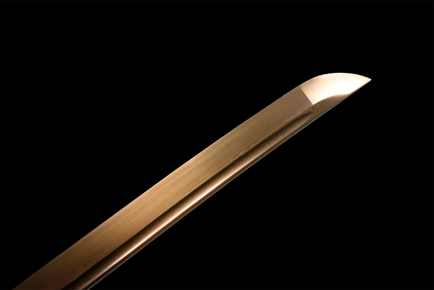 Spring Katana (Grilled Gold Damascus Steel)