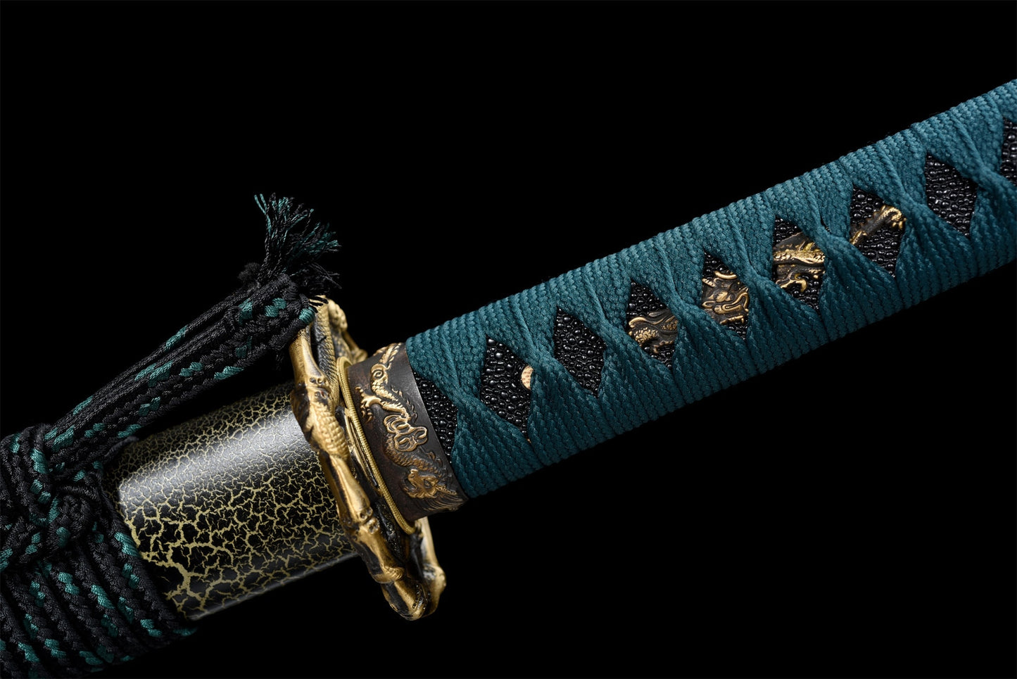 Spring Katana (Grilled Gold Damascus Steel)