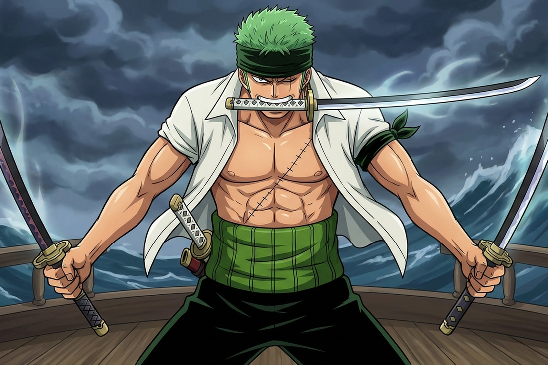 Legendary katana from One Piece Grand Line - Zoro's three sword collection