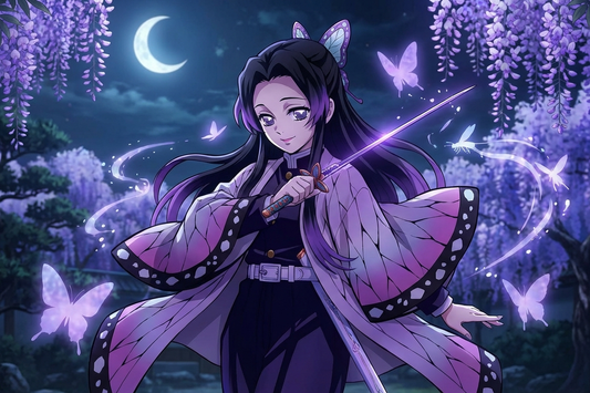 Shinobu Kocho the Insect Hashira with butterfly haori and poison blade - Demon Slayer