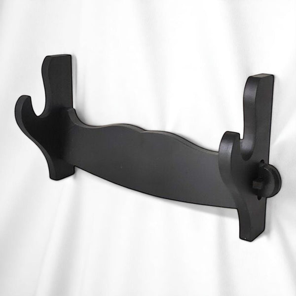 Katana wall mount for 1 katana in matte black wood