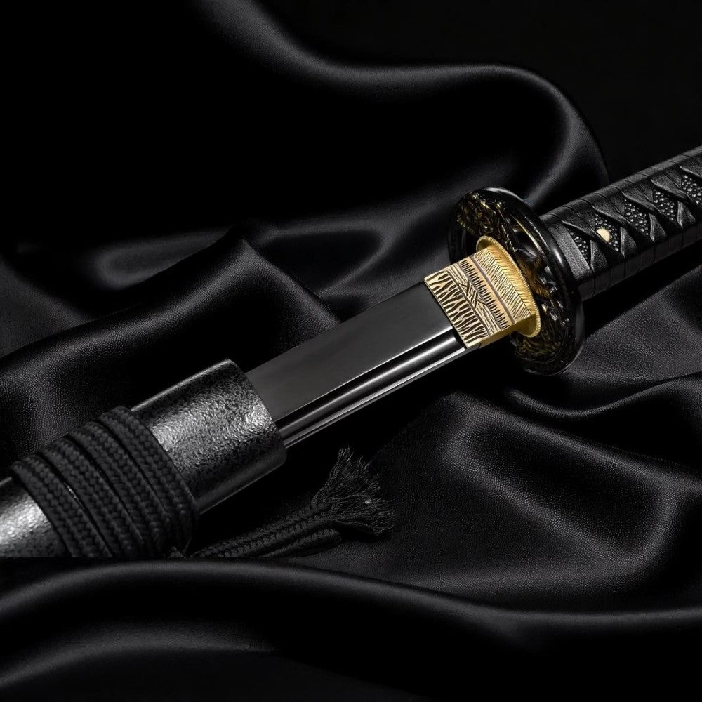 【R&B】Katana Black Blade Katana (1060 carbon steel) – Katana Canada